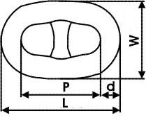 Common stud link and enlarged links